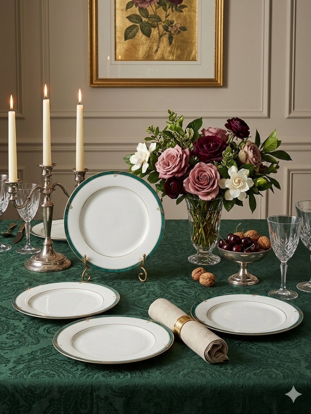 Nikko Forest Glen #2729 Dinner Plates are a set of four- Elegant Home Dining